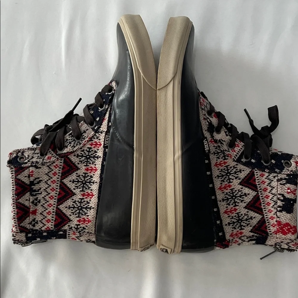 Vans RARE Hi-Top Winter Sweater Duck Rubber Sneakers - Picture 4 of 13